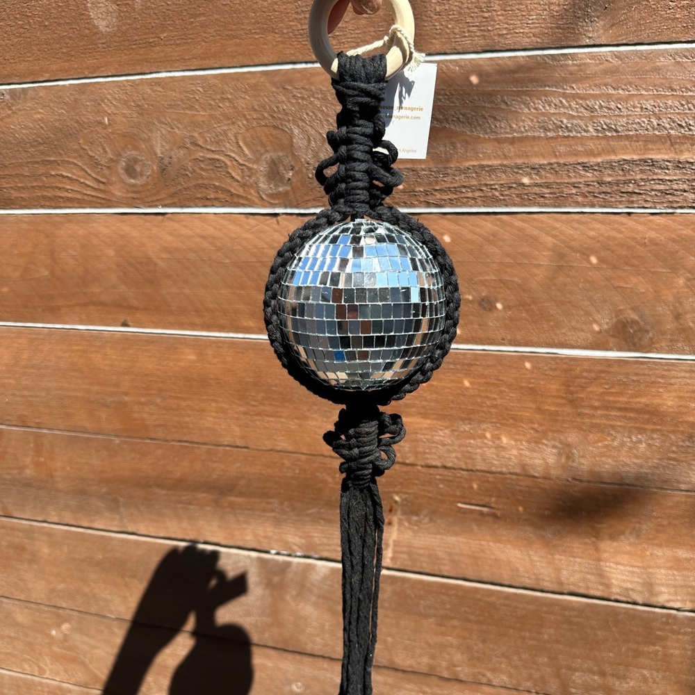 CLEARANCE Black Disco Plant Hanger